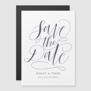 Whimsical Script Save The Date Magnetic Invitation