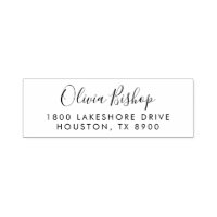 Whimsical Script Self Inking Return Address Stamp