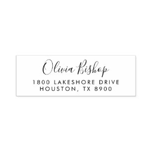 Whimsical Script Self Inking Return Address Stamp
