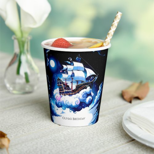Whimsical Sea Adventure Pirate Birthday Paper Cups