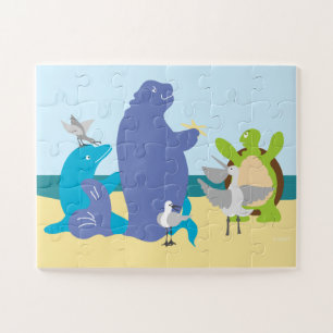 Whimsical Sea Animals 11x14 Puzzle