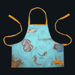 Whimsical Sea Creatures Kid's All-Over Print Apron<br><div class="desc">The Whimsical Sea Creatures Kid's All-Over Print Apron is a fun way to keep your kid's clothes free from the mess of cooking, or arts & craft projects. Also a great gift item, for birthdays, Christmas, Hanukkah, or any other special occasion. One size only. There is a companion apron, the...</div>