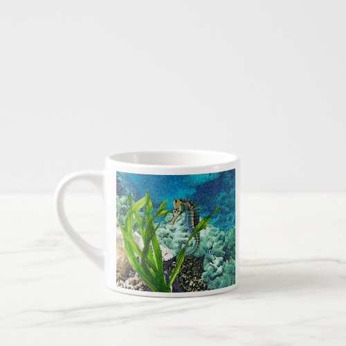 Whimsical Seahorse Espresso Cup