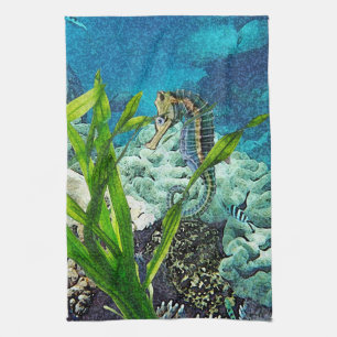 Whimsical Seahorse Towel