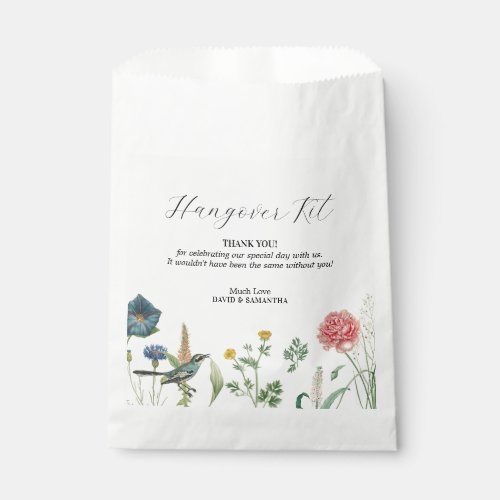 Whimsical Secret Garden Wildflowers Favor Bag