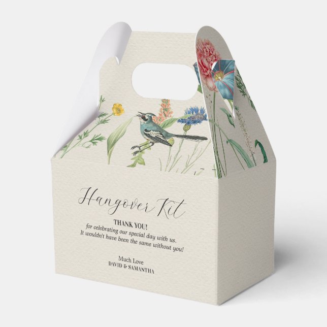 Whimsical Secret Garden Wildflowers Favor Boxes (Front Side)