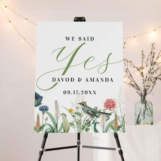 Whimsical Secret Garden Wildflowers Frame 2 Foam Board (In Situ (Stand))