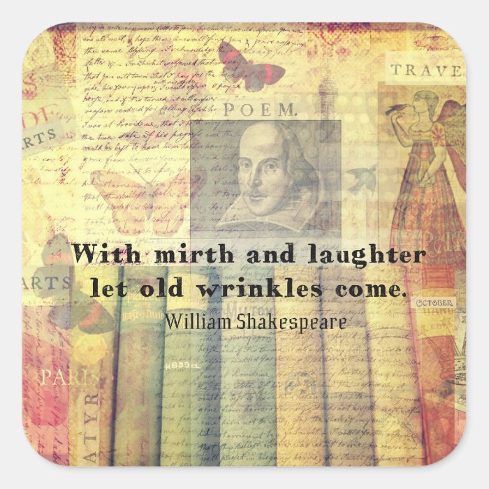Whimsical  Shakespeare  happiness quote Sticker