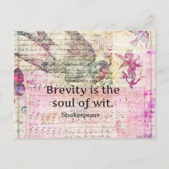 Whimsical Shakespeare Quote From Hamlet Postcard by shakespearequotes at Zazzle