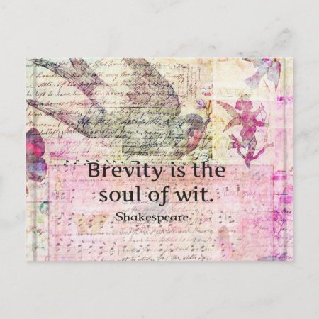 Whimsical Shakespeare Quote From Hamlet Postcard