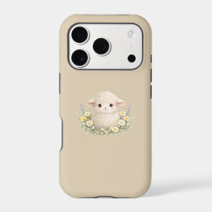 Whimsical Sheep and Wildflowers for a Charming iPhone 17 Pro Case