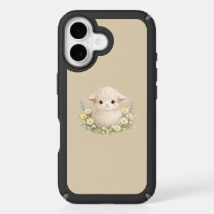 Whimsical Sheep and Wildflowers for a Charming iPhone 16 Case