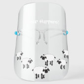Whimsical Sheep Face Shield (Front)
