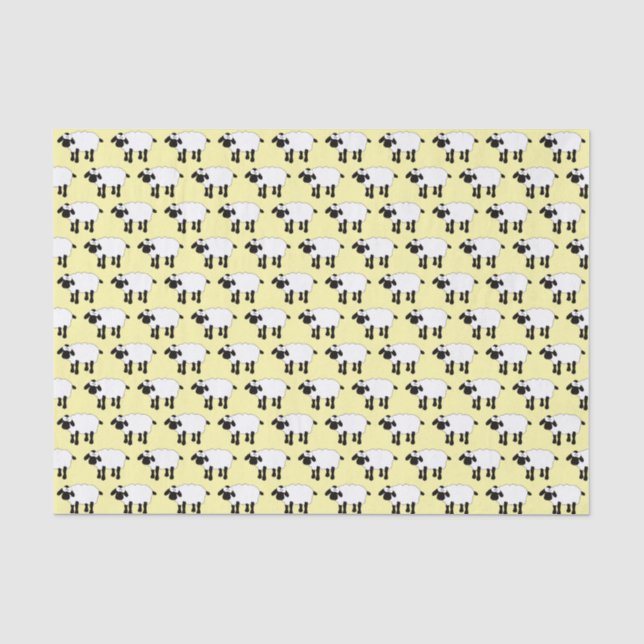 Whimsical Sheep Tissue Paper (Front)