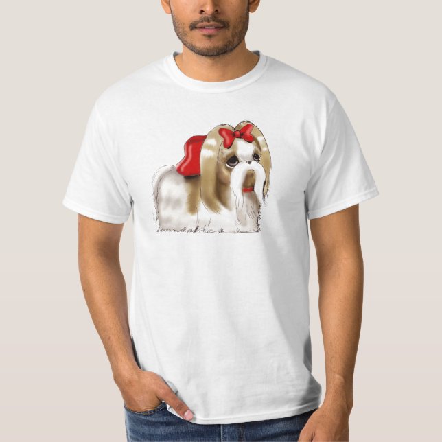 whimsical SHIH TZU DOG T-Shirt (Front)