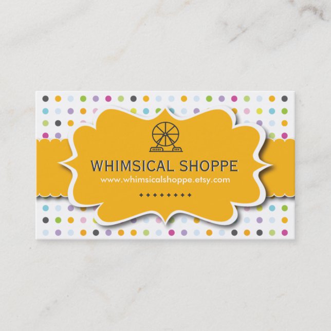 Whimsical Shoppe Business Cards (Front)