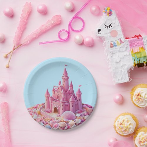 Whimsical Shoreline Castle  Paper Plates