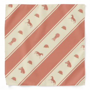 Whimsical Show Pony Horse Pattern Bandana