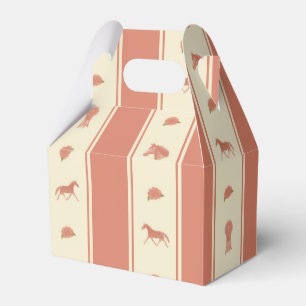 Whimsical Show Pony Horse Pattern Favor Boxes