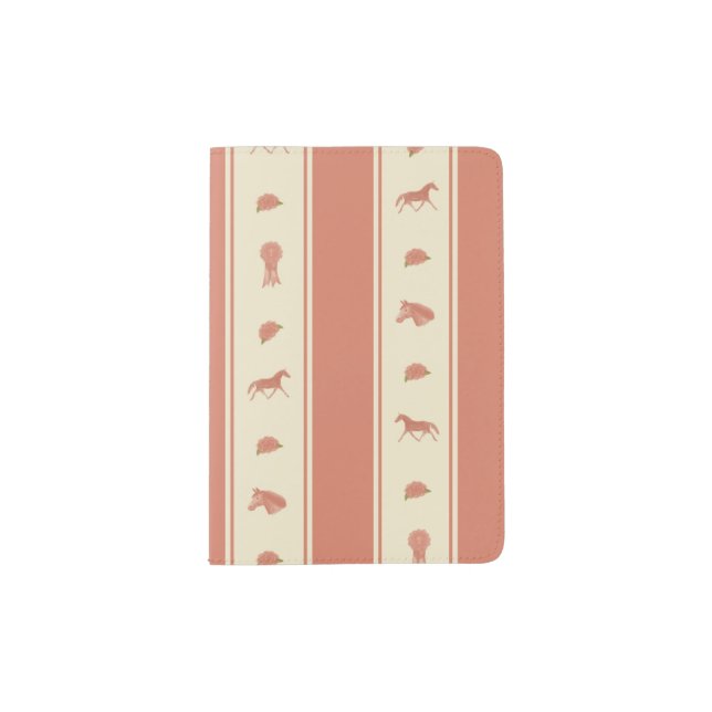Whimsical Show Pony Horse Pattern Passport Holder (Front)