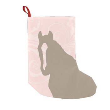Whimsical Show Pony Horse Pattern Small Christmas Stocking by PaintingPony at Zazzle