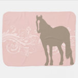 Whimsical Show Pony Horse Pattern Swaddle Blanket at Zazzle