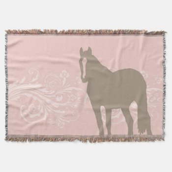 Whimsical Show Pony Horse Pattern Throw Blanket by PaintingPony at Zazzle