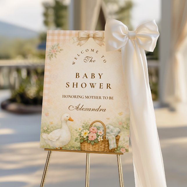 Whimsical Silly Goose Spring Baby Shower Foam Board (Creator Uploaded)