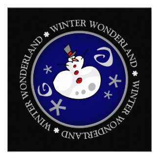Whimsical Silver Winter Snowman Flat Greeting Card