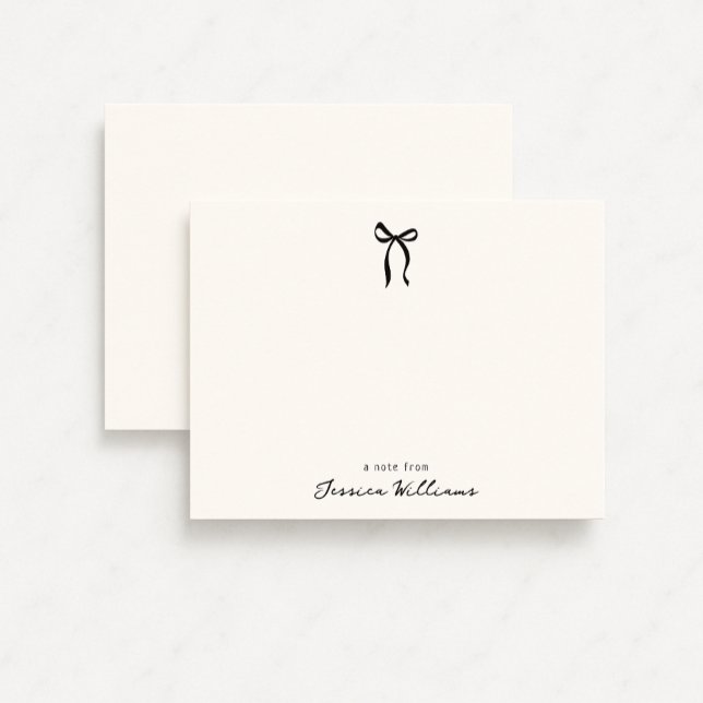 Whimsical simple bow, a note from flat card (Creator Uploaded)