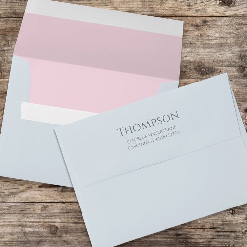 Whimsical Simple Pastel Colors Return Address Envelope