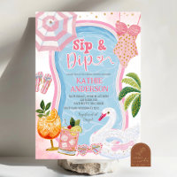 Whimsical Sip and Dip Pool Party Bridal Shower