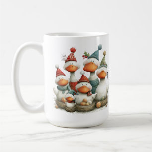 Whimsical Six Geese Laying 12 Days Christmas 15oz Coffee Mug