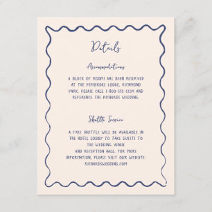 Whimsical Sketched Hand-Drawn Wedding Directions Enclosure Card