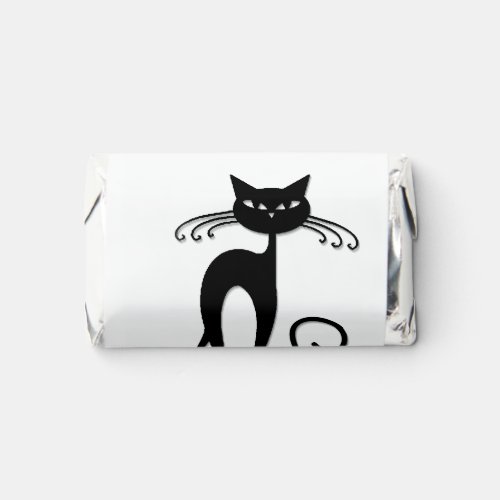 Whimsical Skinny Black Cat Hersheys Miniatures
