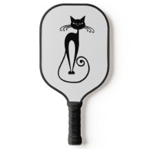 Whimsical Skinny Black Cat