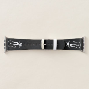 Whimsical Skinny White Cat Apple Watch Band