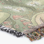 Whimsical Sleeping Bunny &amp; Fairies Throw Blanket