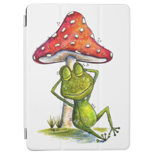 Whimsical Sleeping Frog Under a Mushroom iPad Air Cover