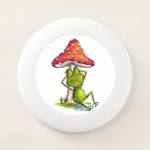 Whimsical Sleeping Frog Under a Mushroom Wham-O Frisbee