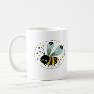 Whimsical Sleepy Bee Coffee Mug