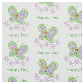 Whimsical Smiling Butterfly
