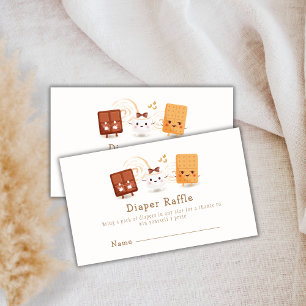 Whimsical S'more Fun Diaper Raffle Baby Shower  Enclosure Card
