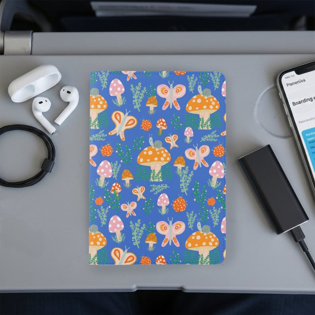 Whimsical Snails Mushrooms Butterflies Forest  Passport Holder (Whimsical Snails Mushrooms Butterflies Forest Passport Holder
)