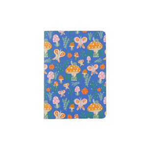 Whimsical Snails Mushrooms Butterflies Forest Passport Holder
