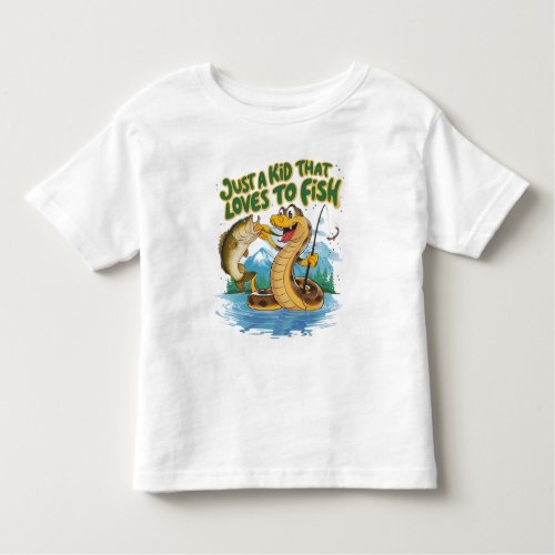 Whimsical Snake and Fish T_Shirt