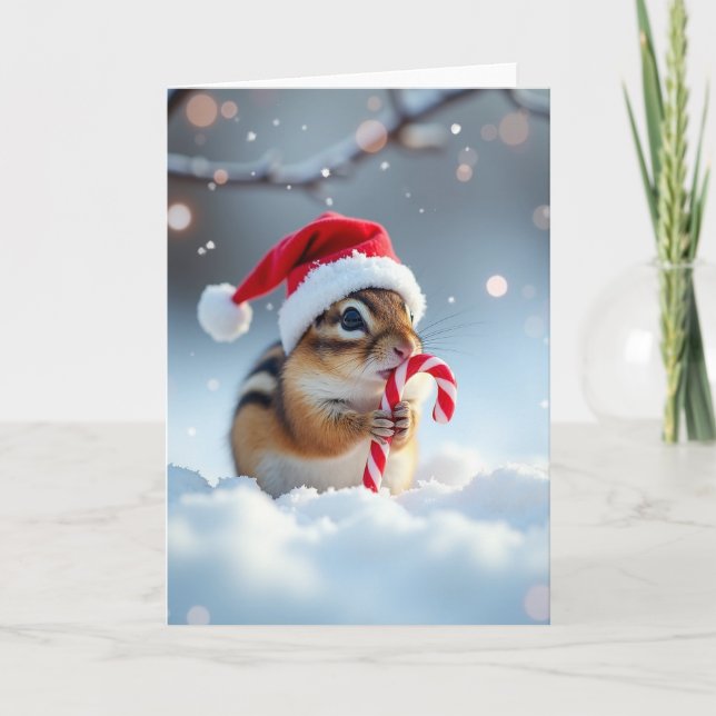 Whimsical Snow Creature Card (Front)