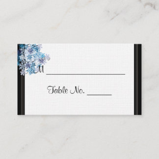 Whimsical Snowflake Tree Posh Wedding Place Cards