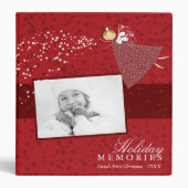 Whimsical Snowflakes Christmas Fairy Holiday Photo 3 Ring Binder (Front)