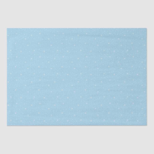 Whimsical Snowflakes Christmas Pattern Light Blue Tissue Paper (Front)